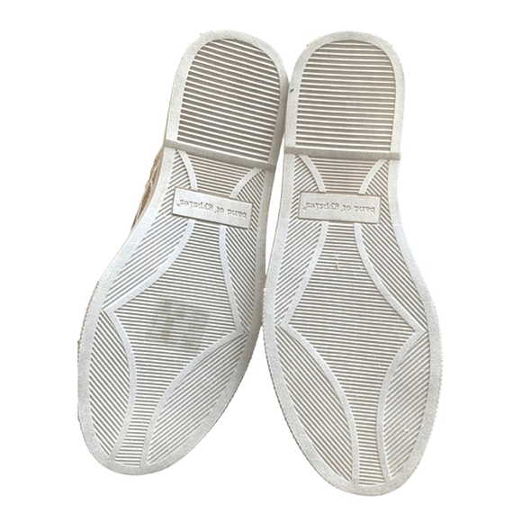 Band of Gypsies Collective Costal Vegan Natural Zebra Woven Canvas Sneaker 6.5 - Picture 5 of 6